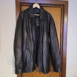 Mens Vintage Leather Jacket by Ambition NY XL